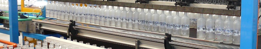 Cuisson de bouteilles en verre après traitement de surface